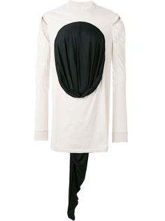 топ с драпированной вставкой  Rick Owens