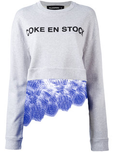 lace hem sweatshirt Filles A Papa