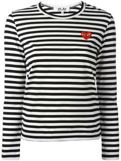 logo stamp striped top Comme Des Garçons Play