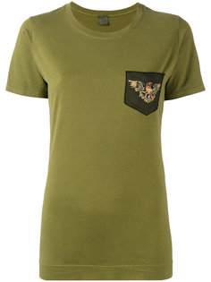bead embellished eagle embroidered T-shirt Mr &amp; Mrs Italy