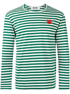 logo stamp striped top Comme Des Garçons Play