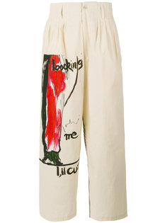 printed trousers Yohji Yamamoto