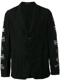 printed sleeve blazer Yohji Yamamoto