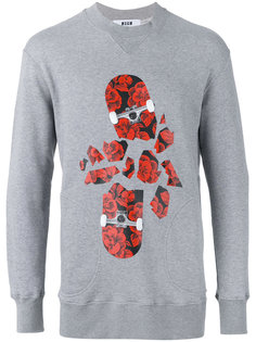 skateboard print sweatshirt MSGM