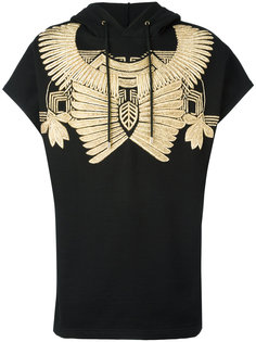 golden embroidery sleeveless hoodie Les Hommes