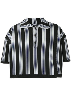 striped cropped polo shirt  Raf Simons