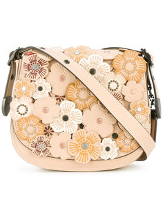flower embellished crossbody bag Coach