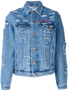 джинсовая куртка с потертостями Love Forte Couture