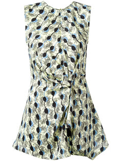 print drape knot blouse Marni