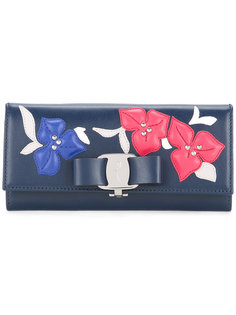 кошелек с цветочными нашивками Salvatore Ferragamo