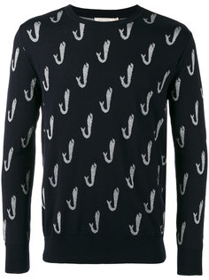 whale print sweater Maison Kitsuné