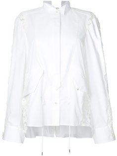 рубашка с кружевом Sacai