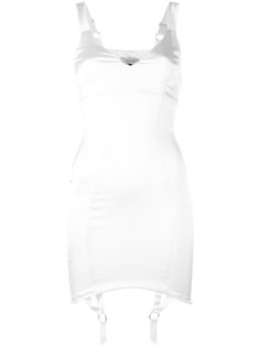 suspenders applique fitted dress  Murmur