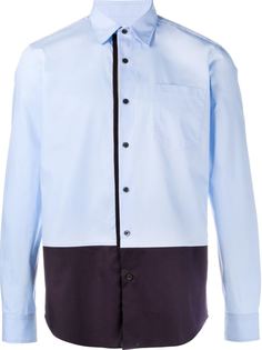 двухцветная рубашка  Dries Van Noten