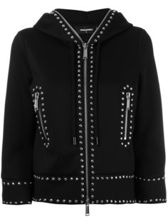 cropped studded hoodie Dsquared2