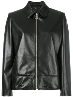 collared leather jacket Lanvin