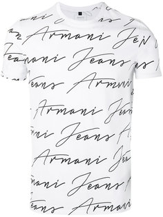 футболка с названием бренда  Armani Jeans