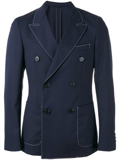 contrast stitch double breasted jacket Prada