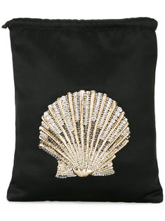 rhinestones shell drawstring clutch Attico