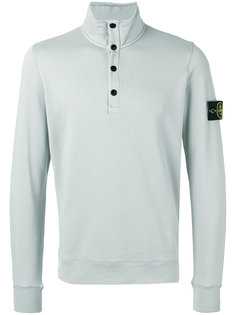 button collar sweatshirt Stone Island