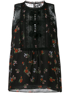 roses print sleeveless blouse Coach