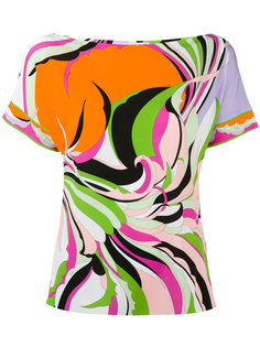 футболка с радужным принтом Emilio Pucci