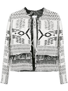 ethnic pattern tweed jacket Iro