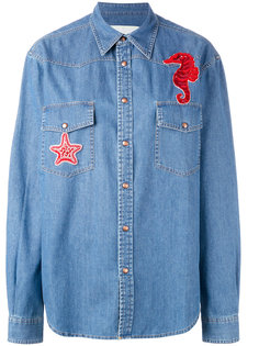 seahorse patch denim shirt Ava Adore