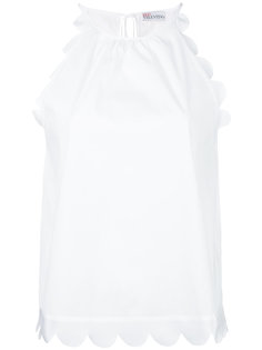 scallop trim tank top Red Valentino
