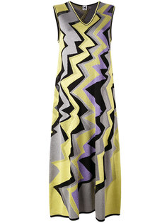 metallic zigzag midi dress M Missoni