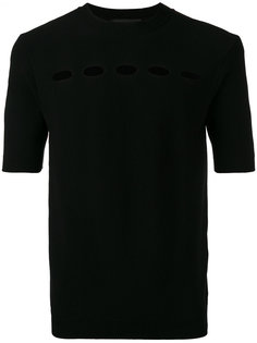 oval cut out knitted T-shirt Diesel Black Gold