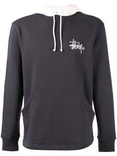 logo print hoodie Stussy