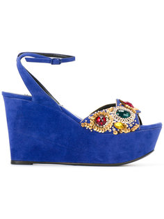 jewelled wedges Casadei