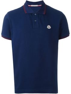 футболка-поло с контрастной окантовкой  Moncler