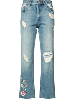 укороченные джинсы с потертой отделкой Anine Bing