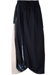 abstract print draped skirt Ys Y`s