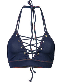 lace up grommet bikini top Jonathan Simkhai