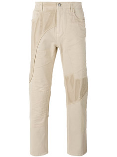 брюки с вставкой из сетки Helmut Lang