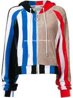 striped zipped hoodie Off-White