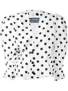 polka dot puff shoulder blouse Jacquemus
