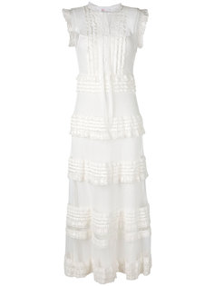 платье с панельным дизайном и оборками Red Valentino