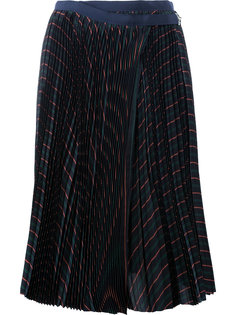 плиссированная юбка в полоску Sacai