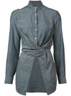 bow tie wrap blouse Yigal Azrouel