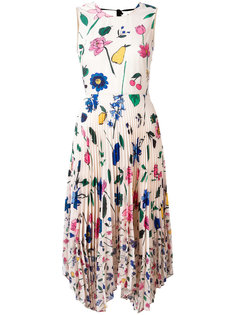 fruit blossom pleated Ella dress Markus Lupfer