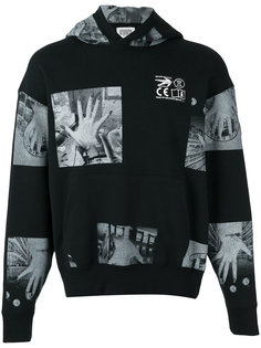 patch print hooded sweatshirt C.E. CE