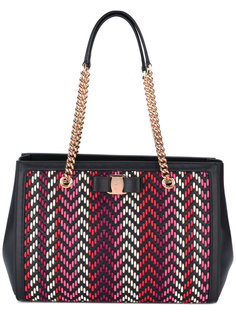 сумка-тоут Vara с узором зигзаг Salvatore Ferragamo