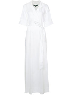 long woven wrap dress Paule Ka