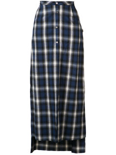 buttoned plaid skirt Amiri