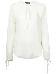 keyhole cut-out long sleeved blouse Dsquared2