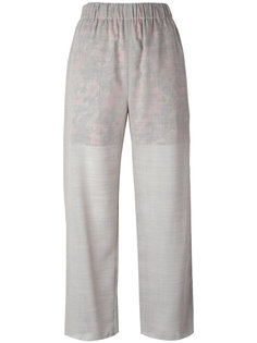 contrast lining trousers Julien David